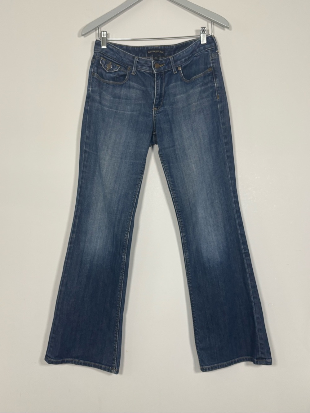 Banana Republic Mid‎ Rise Bootcut Jeans Medium Wash Blue Denim Size 6S
